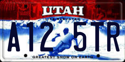 UT license plate A125TR