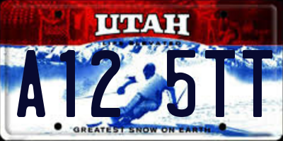 UT license plate A125TT