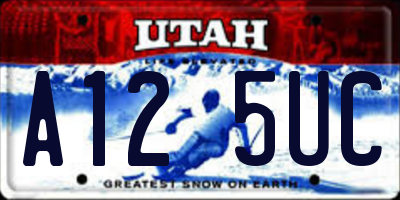 UT license plate A125UC