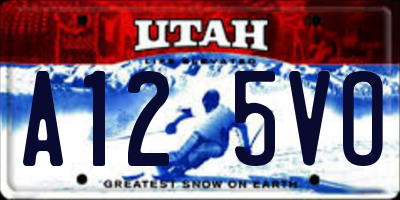 UT license plate A125VO