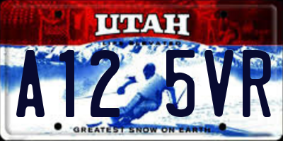 UT license plate A125VR