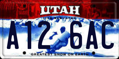 UT license plate A126AC