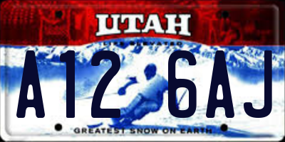 UT license plate A126AJ