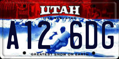 UT license plate A126DG