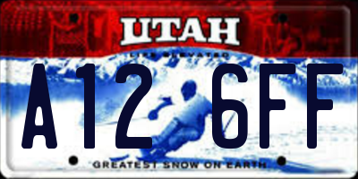 UT license plate A126FF