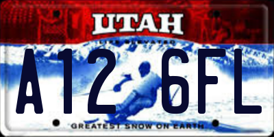 UT license plate A126FL
