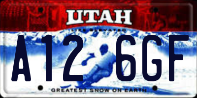 UT license plate A126GF