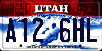 UT license plate A126HL