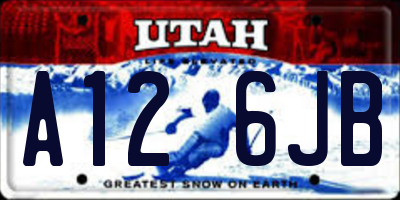 UT license plate A126JB