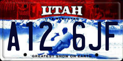 UT license plate A126JF