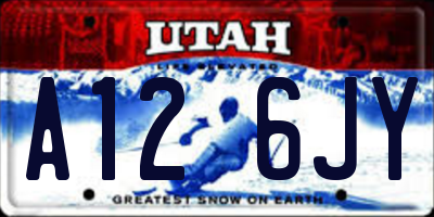 UT license plate A126JY
