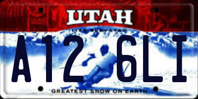 UT license plate A126LI