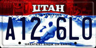 UT license plate A126LO