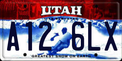 UT license plate A126LX