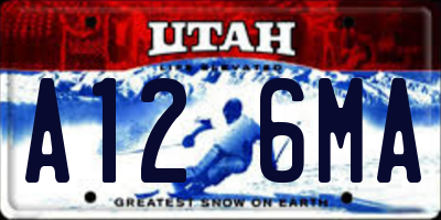 UT license plate A126MA