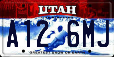 UT license plate A126MJ