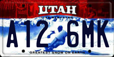 UT license plate A126MK