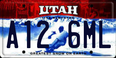 UT license plate A126ML