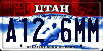 UT license plate A126MM