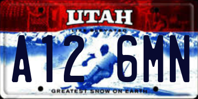 UT license plate A126MN