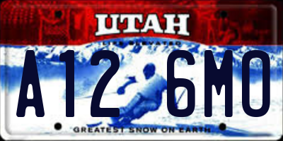 UT license plate A126MO