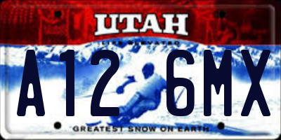 UT license plate A126MX