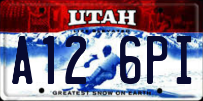 UT license plate A126PI