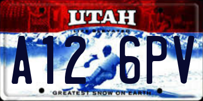 UT license plate A126PV