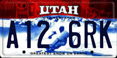 UT license plate A126RK
