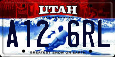 UT license plate A126RL
