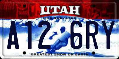 UT license plate A126RY