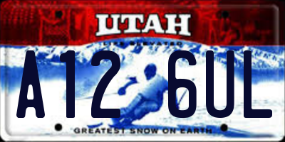 UT license plate A126UL