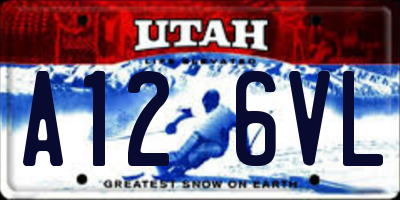 UT license plate A126VL