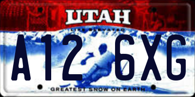 UT license plate A126XG