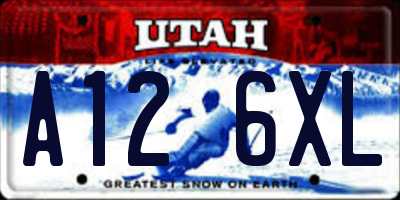 UT license plate A126XL