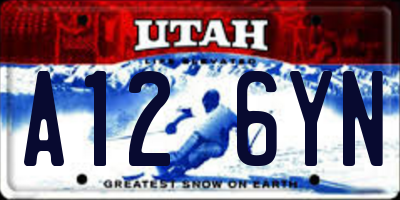 UT license plate A126YN