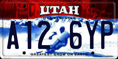 UT license plate A126YP