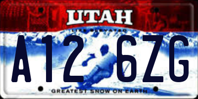 UT license plate A126ZG
