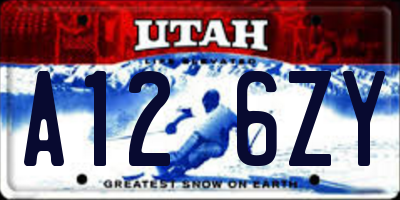 UT license plate A126ZY