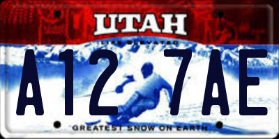 UT license plate A127AE