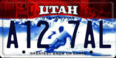 UT license plate A127AL