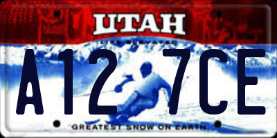 UT license plate A127CE