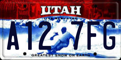 UT license plate A127FG