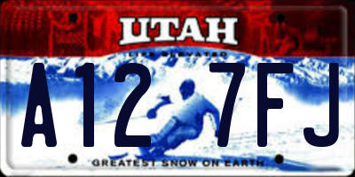 UT license plate A127FJ