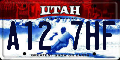 UT license plate A127HF