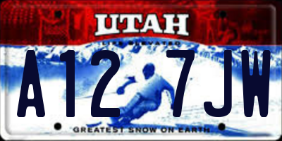 UT license plate A127JW