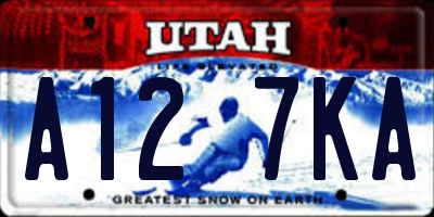 UT license plate A127KA