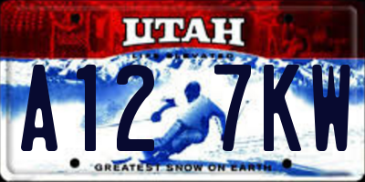 UT license plate A127KW