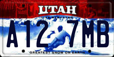 UT license plate A127MB