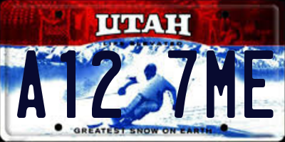 UT license plate A127ME